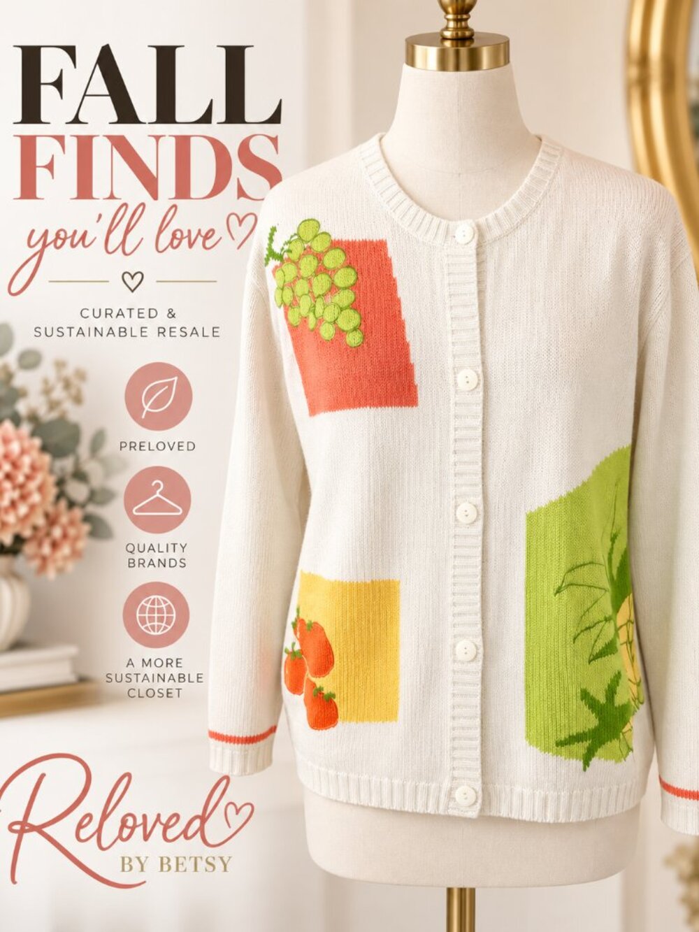 Vintage Coldwater Creek size L Cardigan Cottagecore Knit